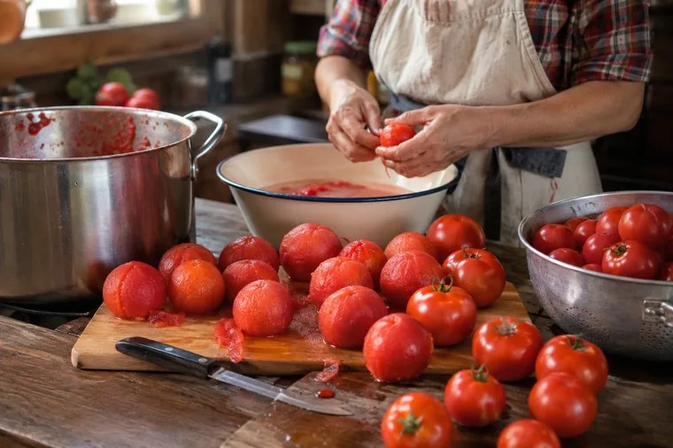 Tomato canning day
